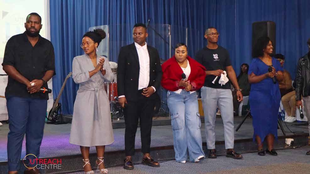 Worship team on stage